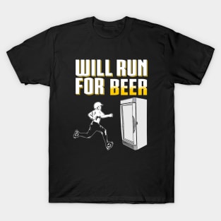 Will Run for Beer by Basement Mastermind T-Shirt